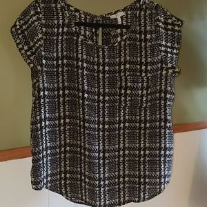 Joie houndstooth Modele silk topL